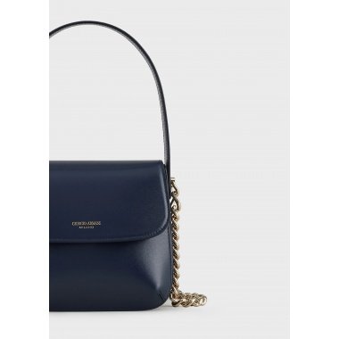 Small, palmellato leather la Prima bag with chain